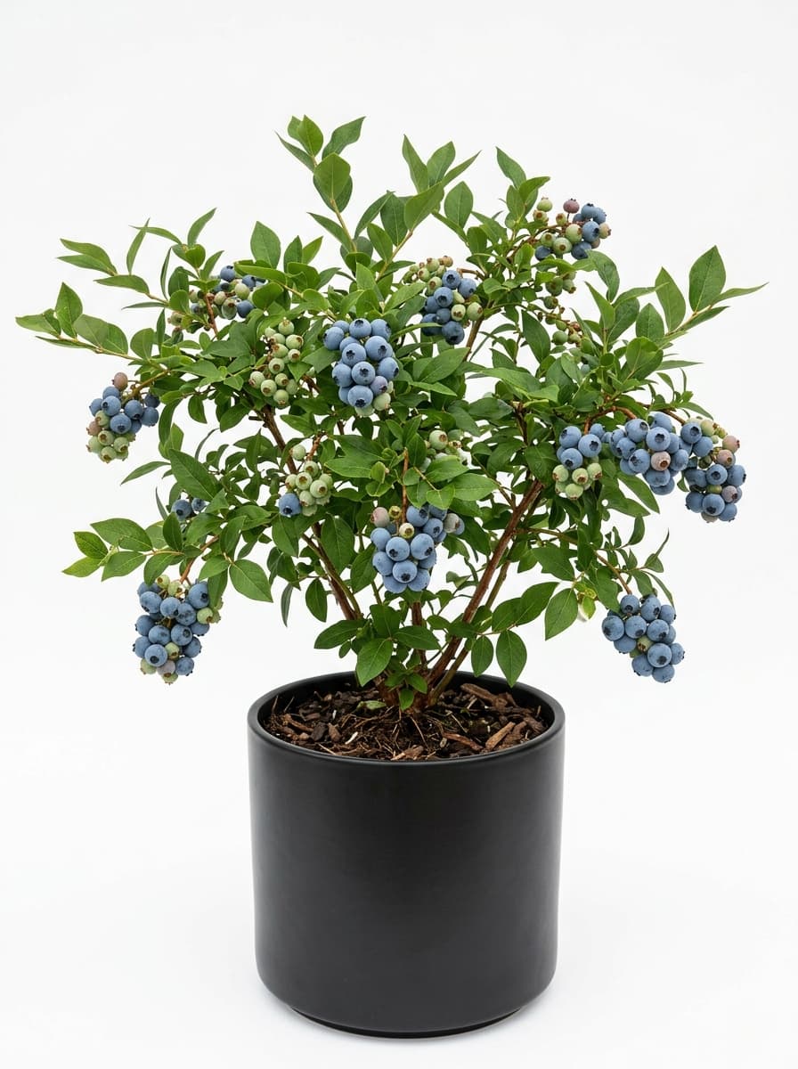 Potted Blueberry Flowering in Delhi Balcony