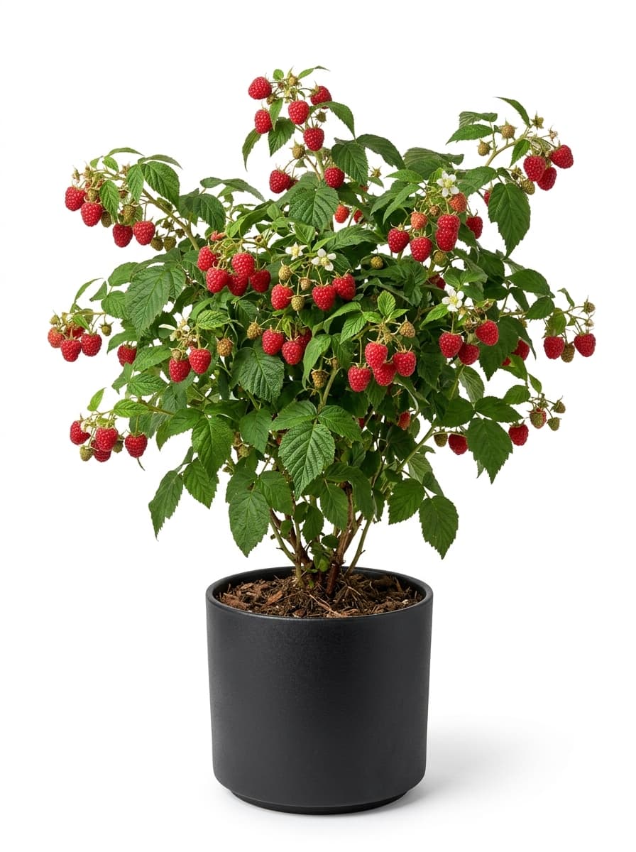 Potted Raspberry Plant